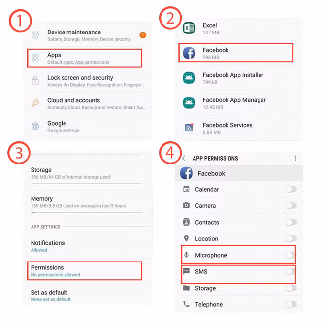 cach chan facebook doc trom tin nhan tren android