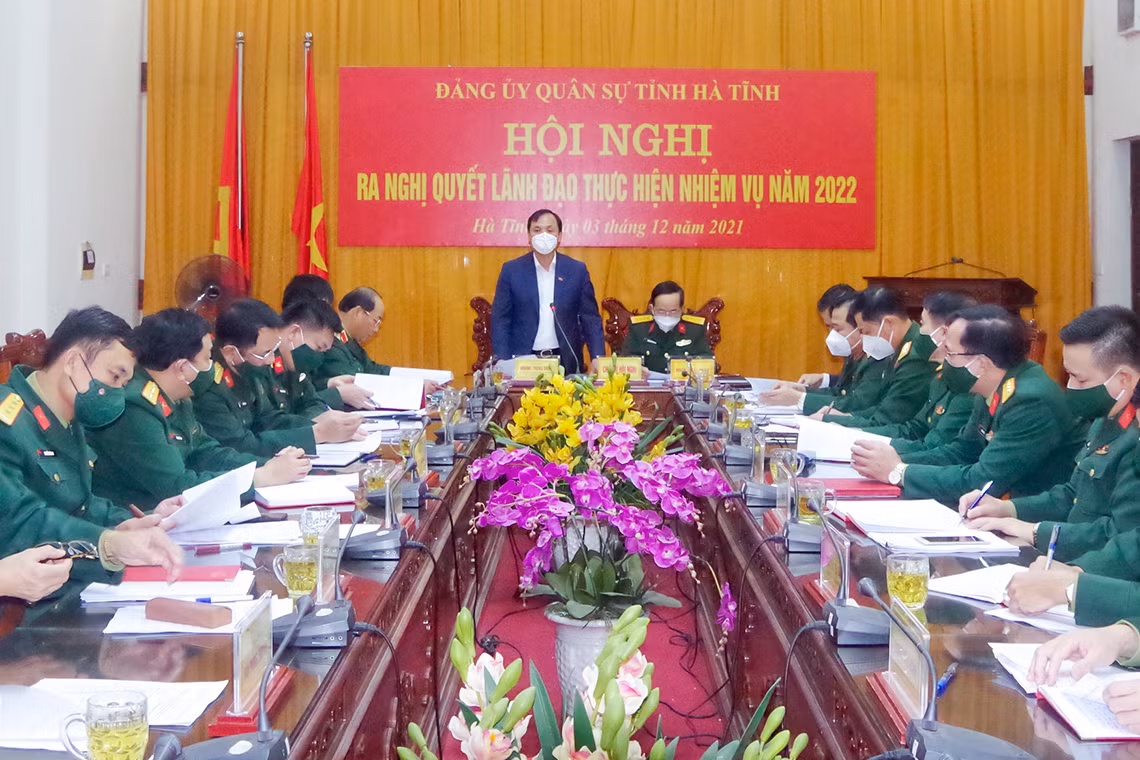 Đảng ủy Quân sự tỉnh Hà Tĩnh ra nghị quyết lãnh đạo thực hiện nhiệm vụ năm 2022