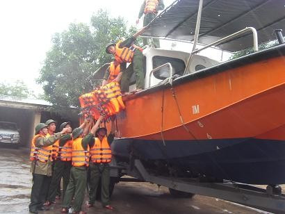 Các chiến sỹ BCHQS Hà Tĩnh sẵn sàng lên đường làm nhiệm vụ