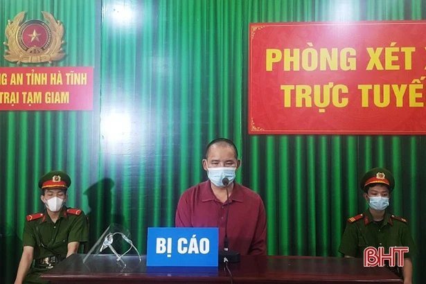 TAND Thạch Hà xử phiên trực tuyến đầu tiên, tuyên bị cáo trong trại tạm giam 108 tháng tù