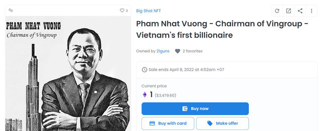 NFT hình tỷ phú Phạm Nhật Vượng giá bao nhiêu? - Ảnh 3. NFT hình tỷ phú Phạm Nhật Vượng giá bao nhiêu?