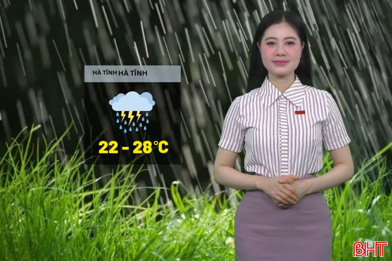 Dự báo thời tiết Hà Tĩnh ngày 27/5: Mưa vừa đến mưa to và dông