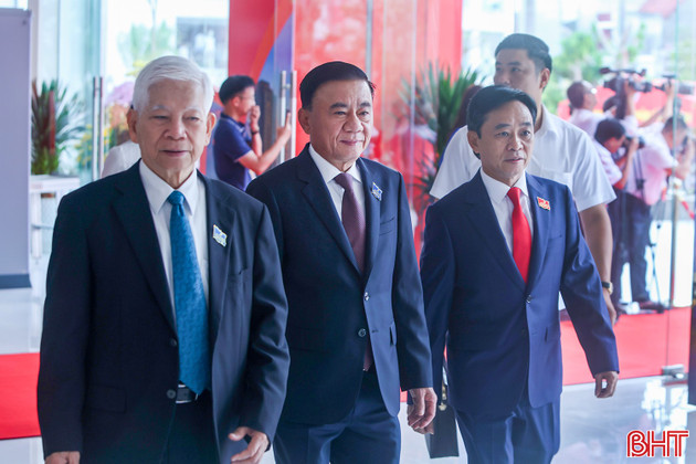 Các đồng chí lãnh đạo, nguyên lãnh đạo Đảng, Nhà nước dự Đại hội Đảng bộ Hà Tĩnh