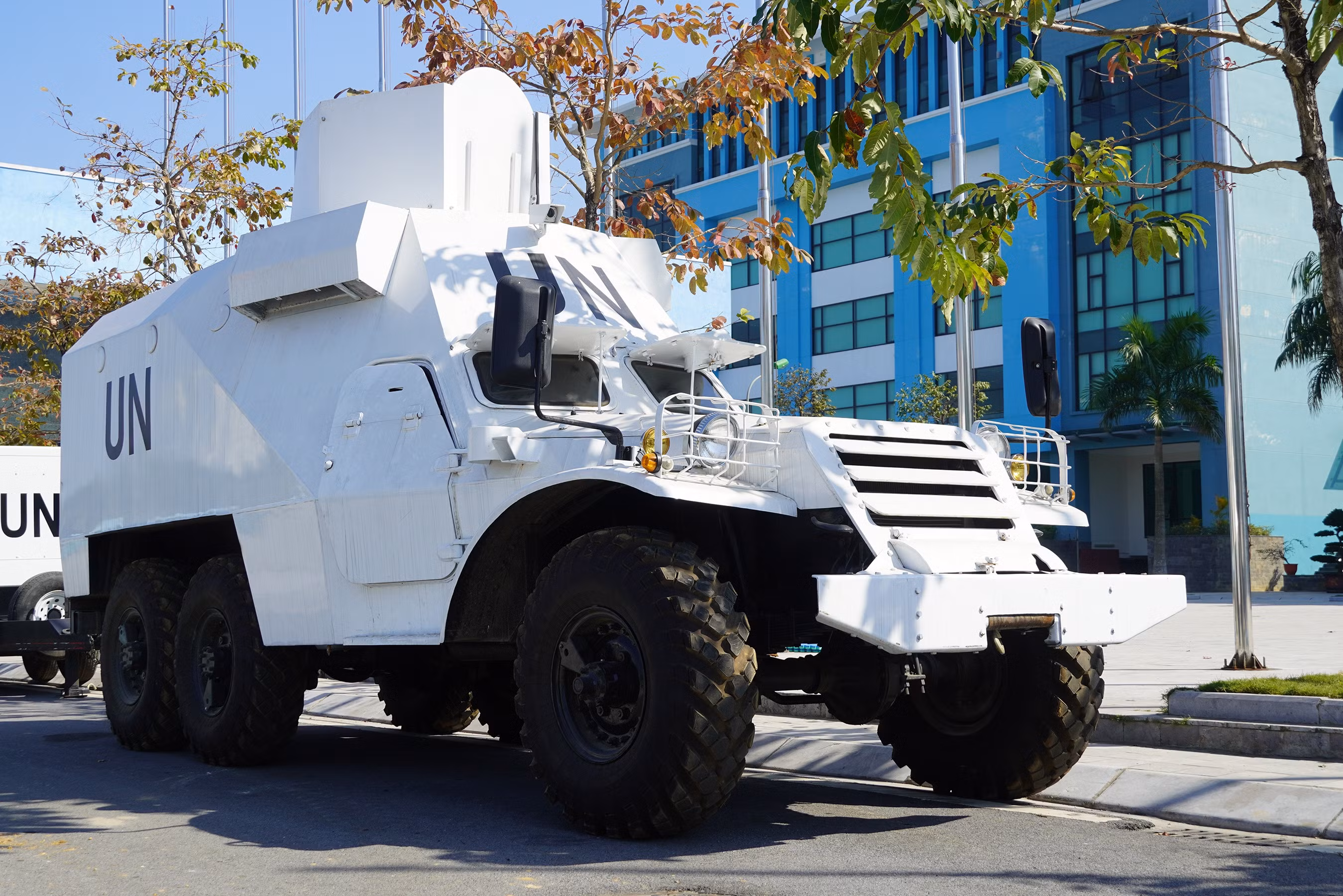 Xe bọc thép của Việt Nam làm nhiệm vụ tại châu Phi