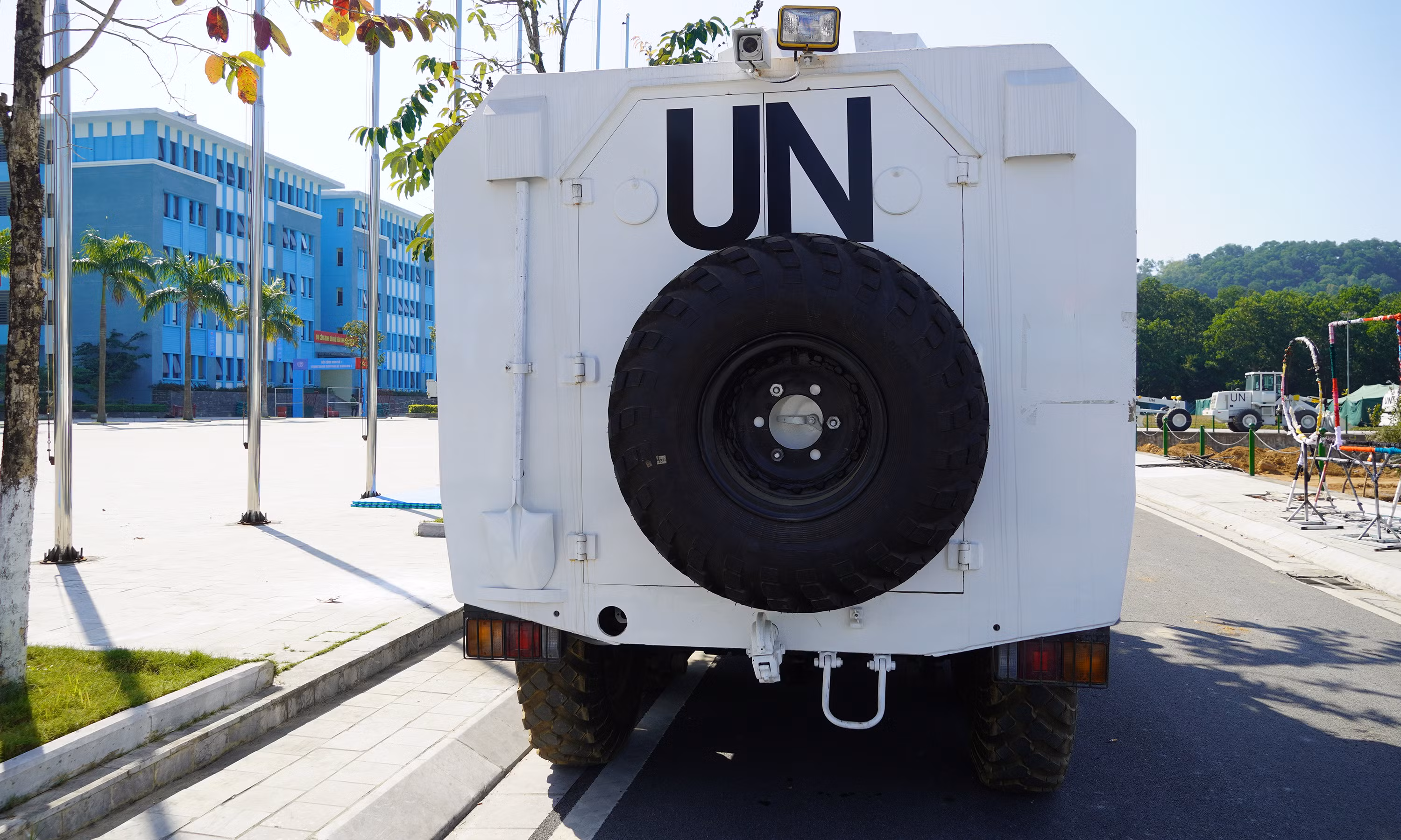 Xe bọc thép của Việt Nam làm nhiệm vụ tại châu Phi