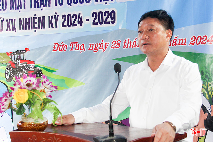 Chủ tịch UBND huyện Trần Hoài Đức đề nghị các địa phương tập trung vào cuộc quyết liệt để góp phần đưa huyện về đích NTM nâng cao vào cuối năm 2024. 3.jpg