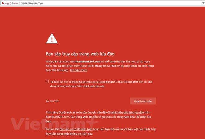 cong bo cac dia chi gia mao danh cap thong tin tai khoan ngan hang