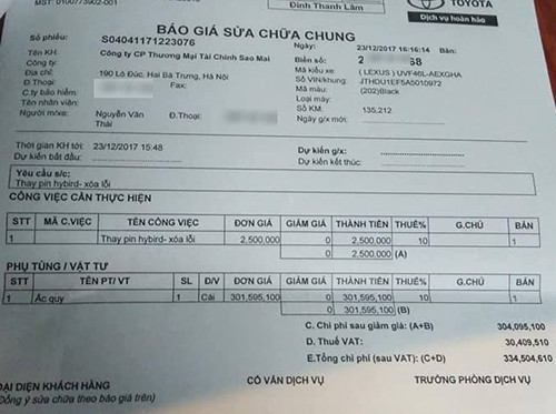 Xe sang hybrid tốn 300 triệu thay ắc-quy khiến khách Việt giật mình ảnh 1 xe sang hybrid ton 300 trieu thay ac quy khien khach viet giat minh