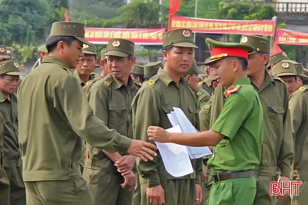 ha tinh 345 cong an xa o huong son tham gia huan luyen nghiep vu