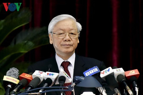 Tổng Bí thư Nguyễn Phú Trọng phát biểu khai mạc Hội nghị Trung ương 7 tong bi thu khac phuc tinh trang than quen canh hau