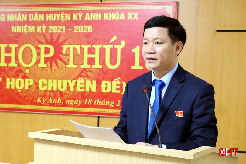 Phó Bí thư Thường trực Huyện ủy, Chủ tịch HĐND huyện Kỳ Anh Trần Thành Nam nhấn mạnh một số nhiệm vụ quan trọng của UBND huyện trong thời gian tới.