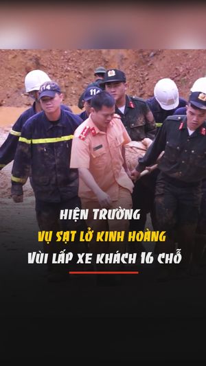 Hiện trường vụ sạt lở kinh hoàng vùi lấp xe khách 16 chỗ ở Hà Giang 