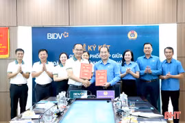 Liên đoàn Lao động tỉnh và BIDV Chi nhánh Hà Tĩnh ký kết quy chế phối hợp