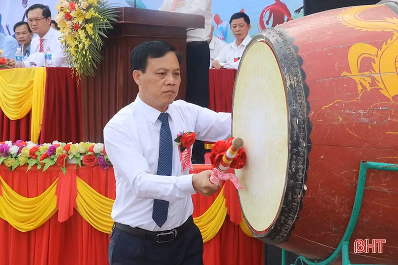 Gần 1.000 vận động viên tranh tài Đại hội thể dục thể thao huyện Thạch Hà