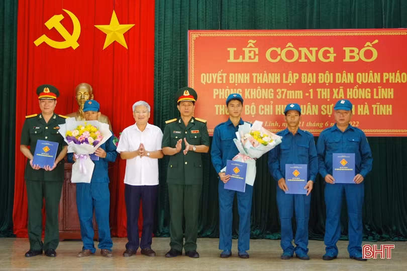 Hà Tĩnh thành lập đại đội dân quân pháo phòng không, pháo binh tại các địa phương