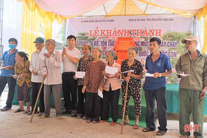 1 gia đình tài trợ 660 triệu đồng xây dựng, tu bổ Khu di tích lịch sử Rôộc Cồn