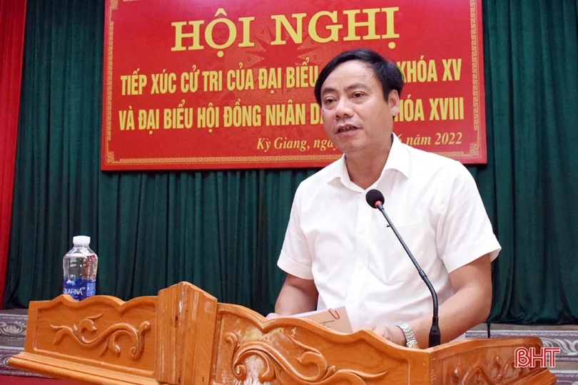 Cử tri huyện Kỳ Anh kiến nghị xem xét quy hoạch mỏ đất ở khu vực đập Mạc Khê