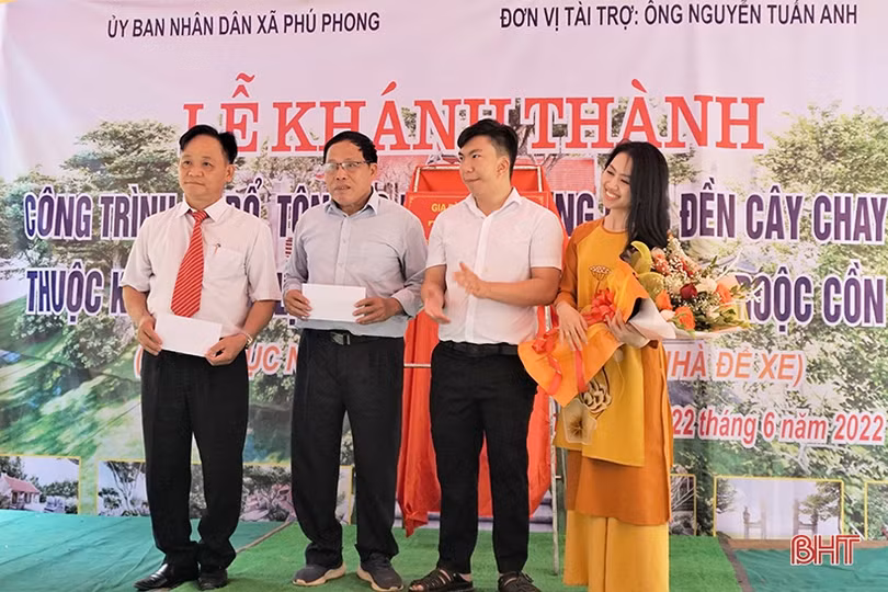 1 gia đình tài trợ 660 triệu đồng xây dựng, tu bổ Khu di tích lịch sử Rôộc Cồn