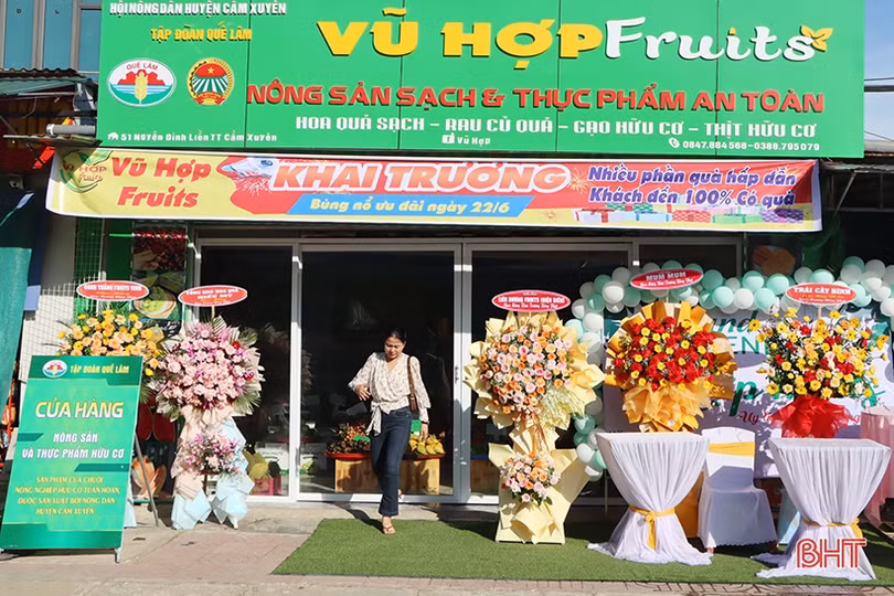 Cẩm Xuyên khai trương cửa hàng nông sản sạch và thực phẩm an toàn