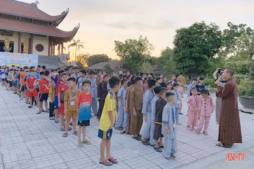 “Ươm mầm thiện hạnh” cho trẻ em Hà Tĩnh từ khóa tu mùa hè