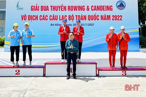 Hà Tĩnh nhất toàn đoàn Giải Đua thuyền Rowing và Canoeing các CLB toàn quốc