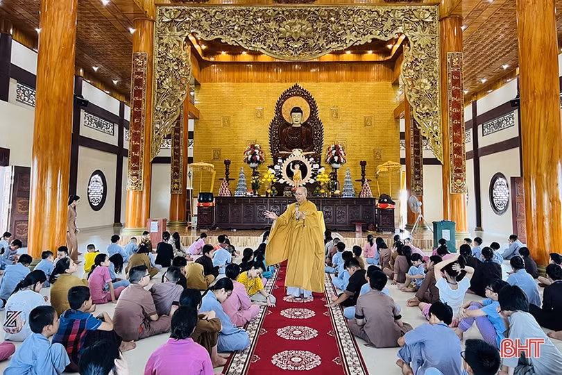 “Ươm mầm thiện hạnh” cho trẻ em Hà Tĩnh từ khóa tu mùa hè