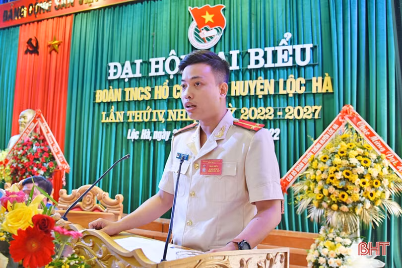 Anh Đặng Thái Sơn tái cử Bí thư Huyện đoàn Lộc Hà