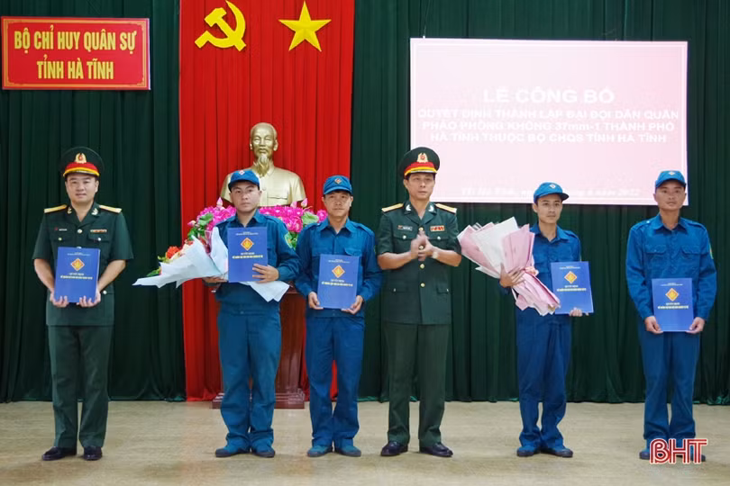 Hà Tĩnh thành lập đại đội dân quân pháo phòng không, pháo binh tại các địa phương