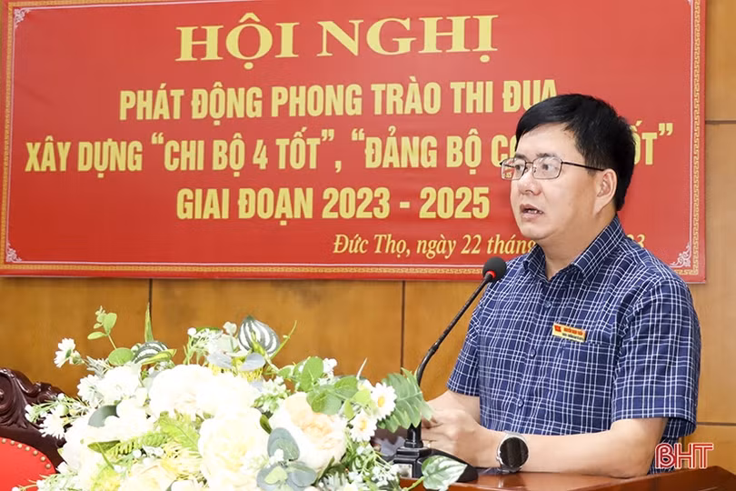 Đức Thọ phát động thi đua xây dựng “Chi bộ 4 tốt”, “Đảng bộ cơ sở 4 tốt”