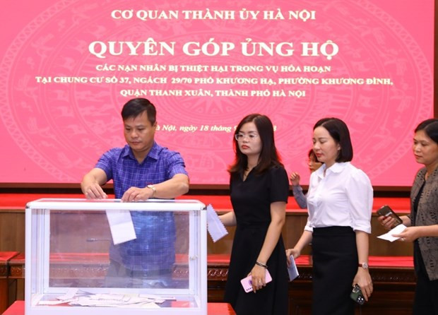 Số tiền ủng hộ nạn nhân vụ cháy chung cư mini hiện là trên 55 tỷ đồng hình ảnh 2 Số tiền ủng hộ nạn nhân vụ cháy chung cư mini hiện là trên 55 tỷ đồng