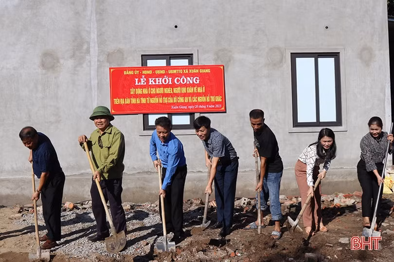 Khởi công xây nhà ở cho người nghèo huyện Nghi Xuân
