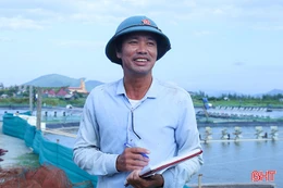 "Thủ lĩnh" vùng giáo tiên phong đưa nghề nuôi tôm về Thiên Cầm