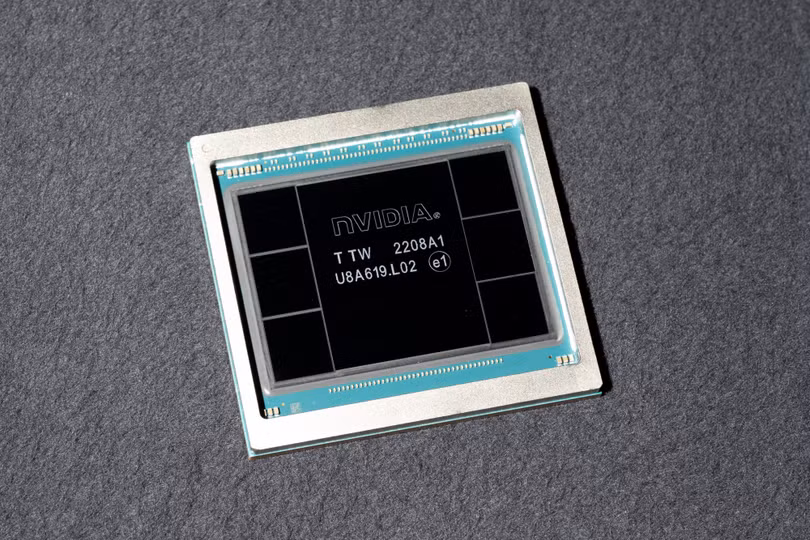 Chip Nvidia H100. Ảnh: Bloomberg.