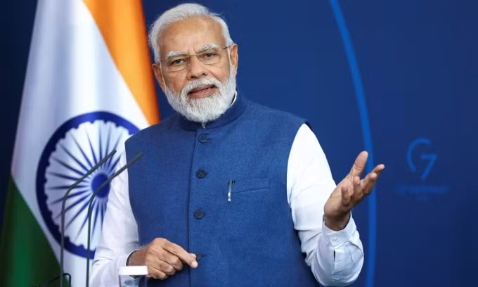 Thủ tướng Ấn Độ Narendra Modi phát biểu khi tham dự một cuộc họp báo ở Berlin, Đức, hồi năm 2022. Ảnh: Reuters