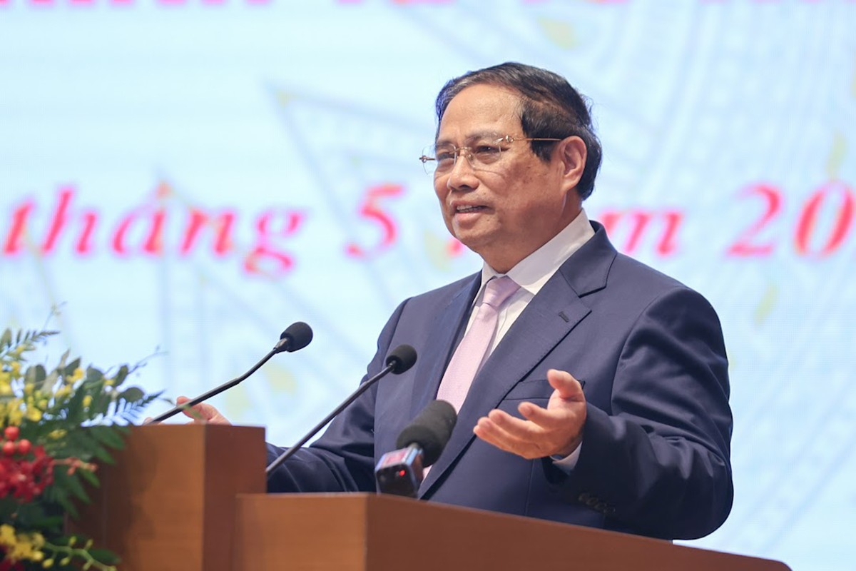 Thủ tướng Chính phủ Phạm Minh Chính kết luận tọa đàm. Ảnh: VGP/Nhật Bắc. img4592-17486699585241807535550-2.jpg