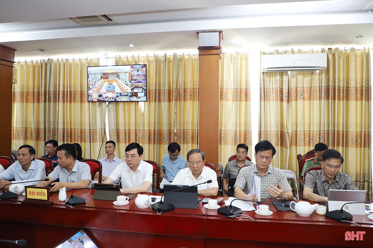 Lãnh đạo các sở, ban, ngành, địa phương Hà Tĩnh dự cuộc làm việc. bqbht_br_2.jpg