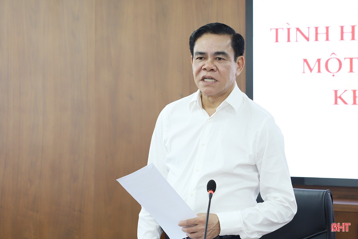 Chủ tịch UBND tỉnh Võ Trọng Hải kết luận buổi làm việc. bqbht_br_2.jpg