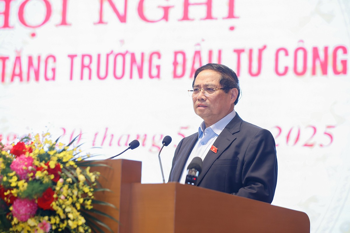 Thủ tướng Phạm Minh Chính phát biểu tại hội nghị - Ảnh: VGP/Nhật Bắc. img3648-1747706532992458827408.jpg