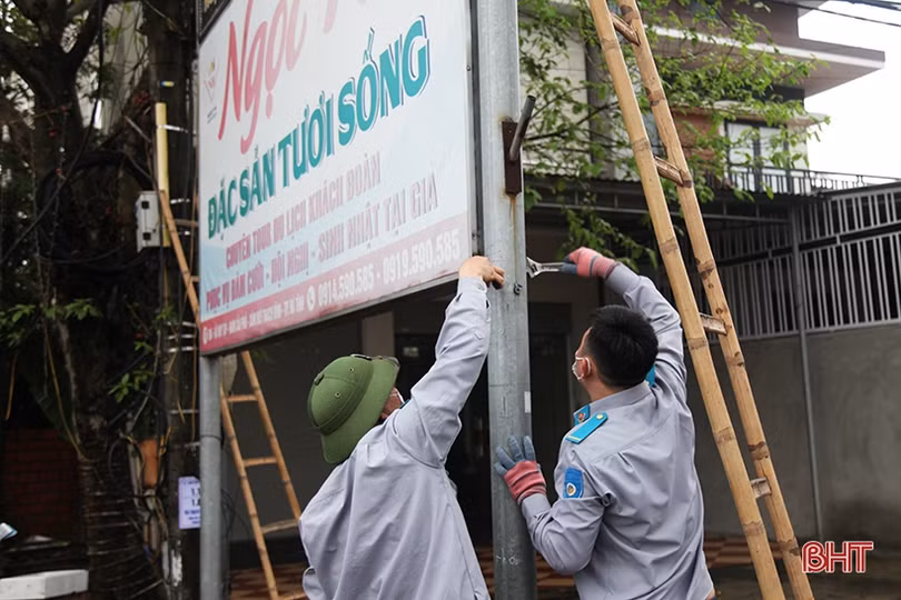 TP Hà Tĩnh ra quân “giải phóng” vỉa hè ở cửa ngõ phía Nam 