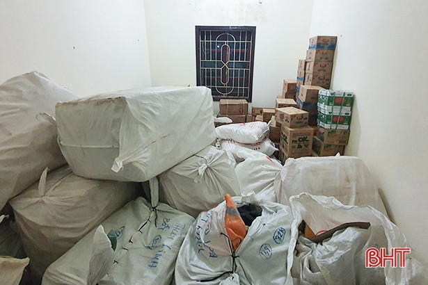 Công an huyện Thạch Hà thu giữ nhiều hàng hóa không có hóa đơn chứng từ