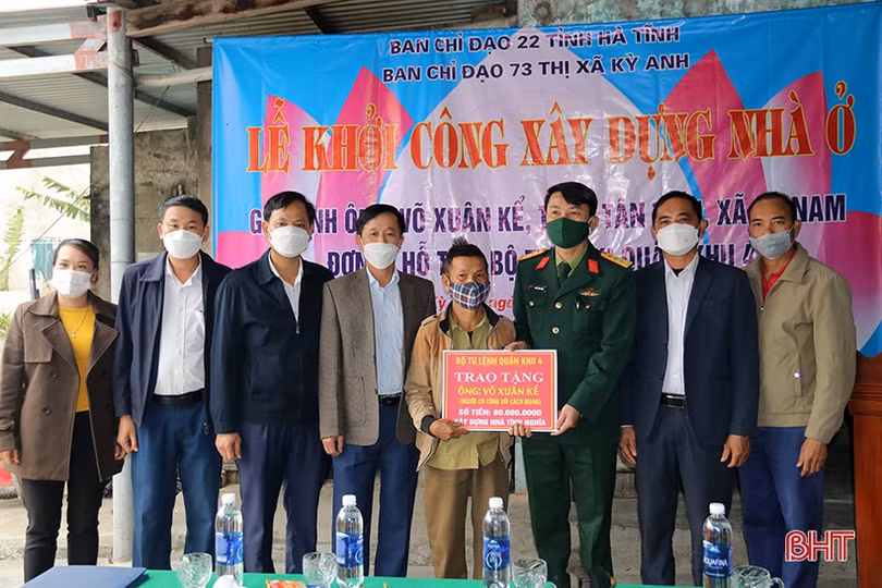 Quân khu 4 hỗ trợ nhà ở cho gia đình chính sách tại xã Kỳ Nam