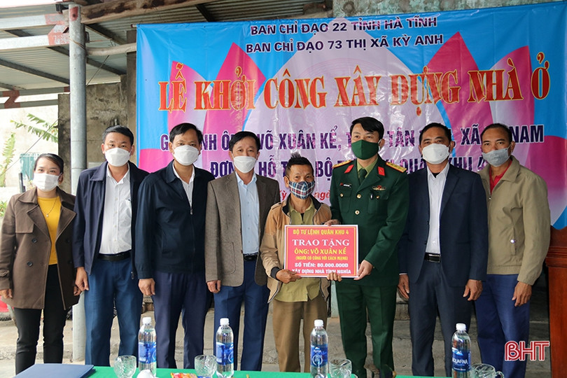 Quân khu 4 hỗ trợ nhà ở cho gia đình chính sách tại xã Kỳ Nam