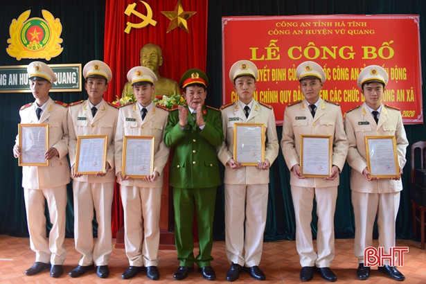 Điều động thêm 11 đồng chí về xã, Vũ Quang phủ kín công an chính quy 100% địa bàn