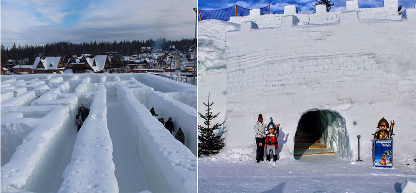 Mê cung tuyết rộng 2.500 mét vuông ở Ba Lan