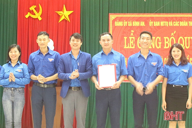 Huyện Lộc Hà công bố quyết định thành lập Ủy ban MTTQ và tổ chức đoàn thể xã Bình An