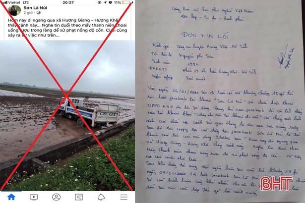 Hà Tĩnh: Triệu tập đối tượng bịa chuyện CSGT tai nạn, tung lên mạng xã hội