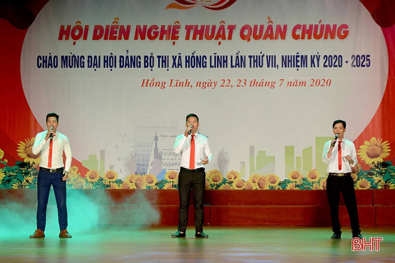 Đặc sắc Hội diễn Nghệ thuật quần chúng chào mừng Đại hội Đảng bộ TX Hồng Lĩnh