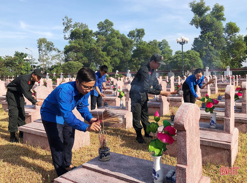 Tuổi trẻ Hà Tĩnh tri ân các anh hùng, liệt sỹ bằng nhiều hoạt động ý nghĩa