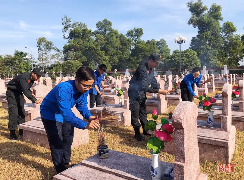 Tuổi trẻ Hà Tĩnh tri ân các anh hùng, liệt sỹ bằng nhiều hoạt động ý nghĩa
