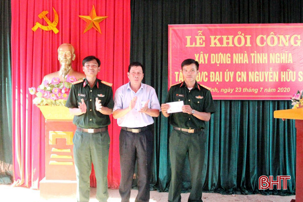 Khởi công, trao tặng nhà tình nghĩa cho gia đình chính sách ở Can Lộc